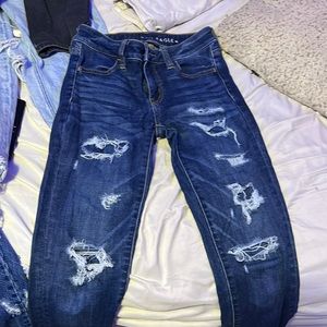Dark blue skinny jeans from american eagle